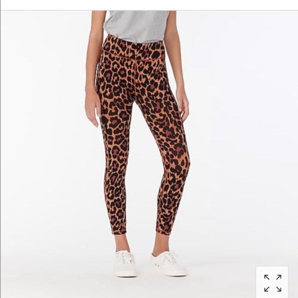 J. Crew Leopard Print Leggings in Brown and Black